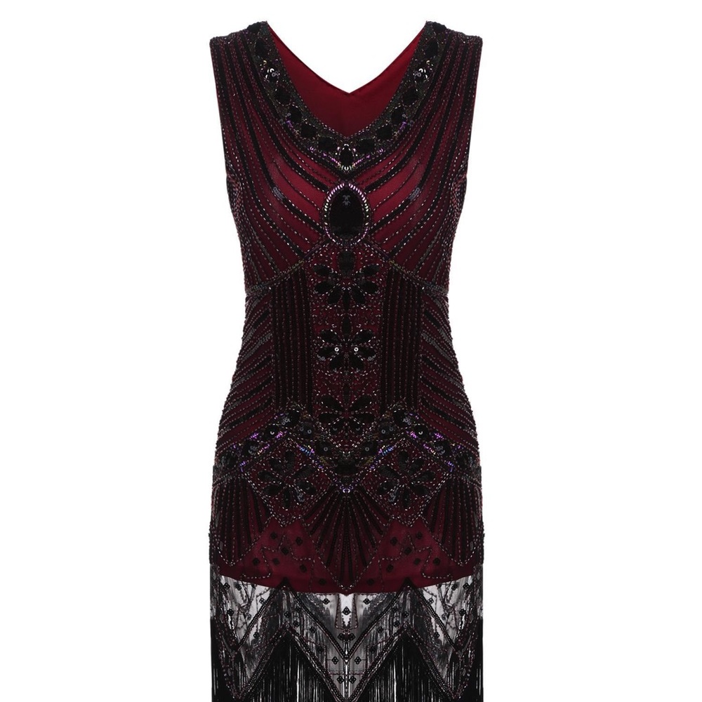 1920s sequined flapper dress